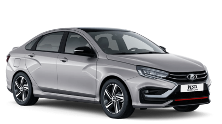 Серебристая LADA Vesta Sportline