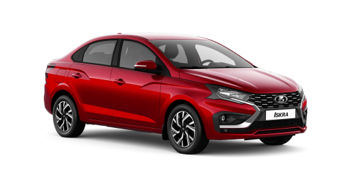 Бордовая LADA iskra седан